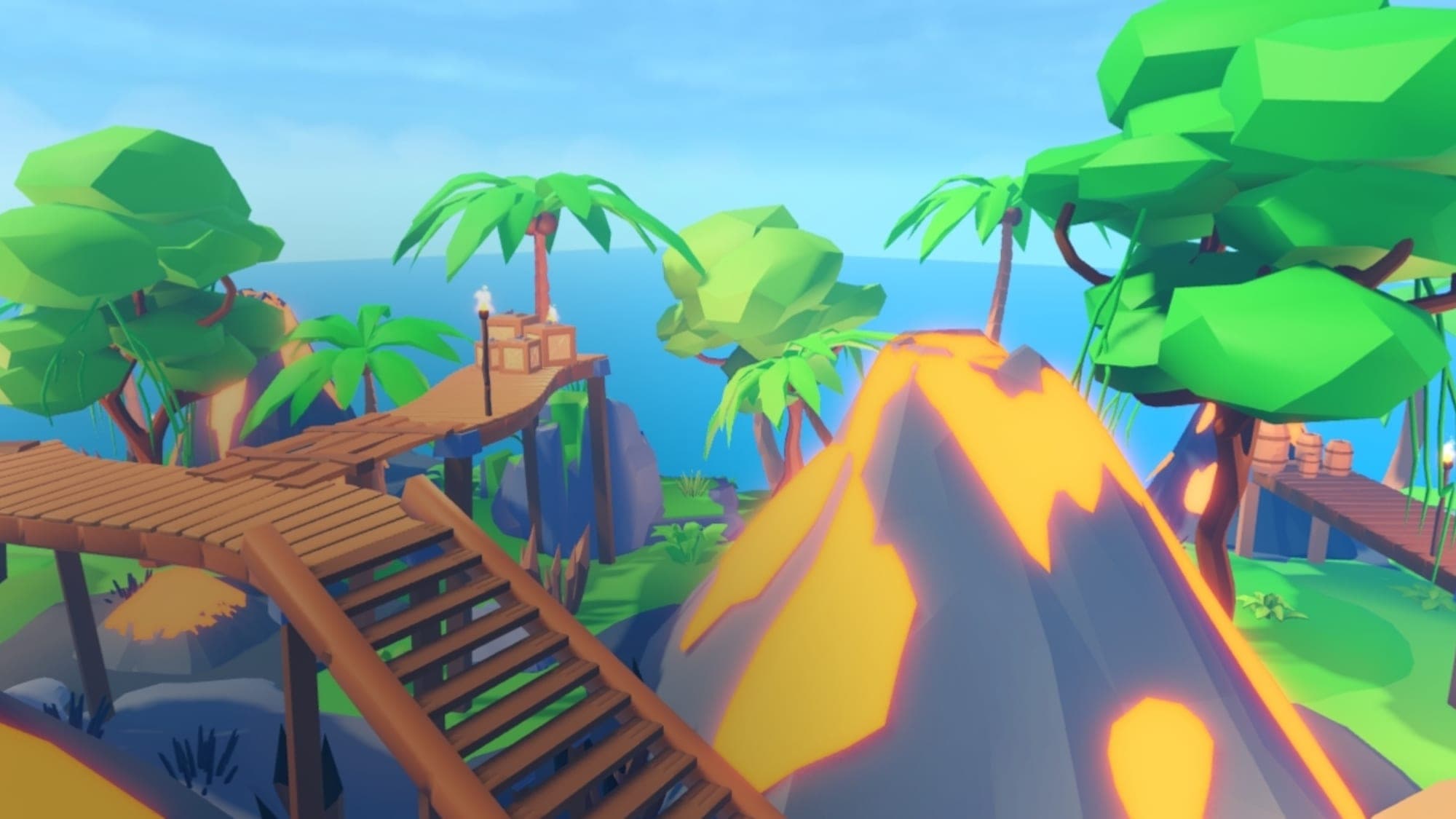 Low Poly Volcanic Island map π