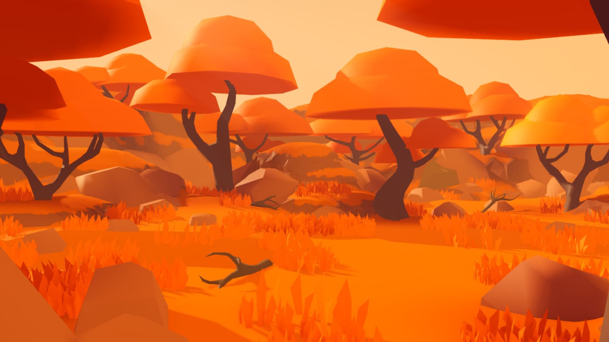 Low Poly Orange Forest Pack ๐