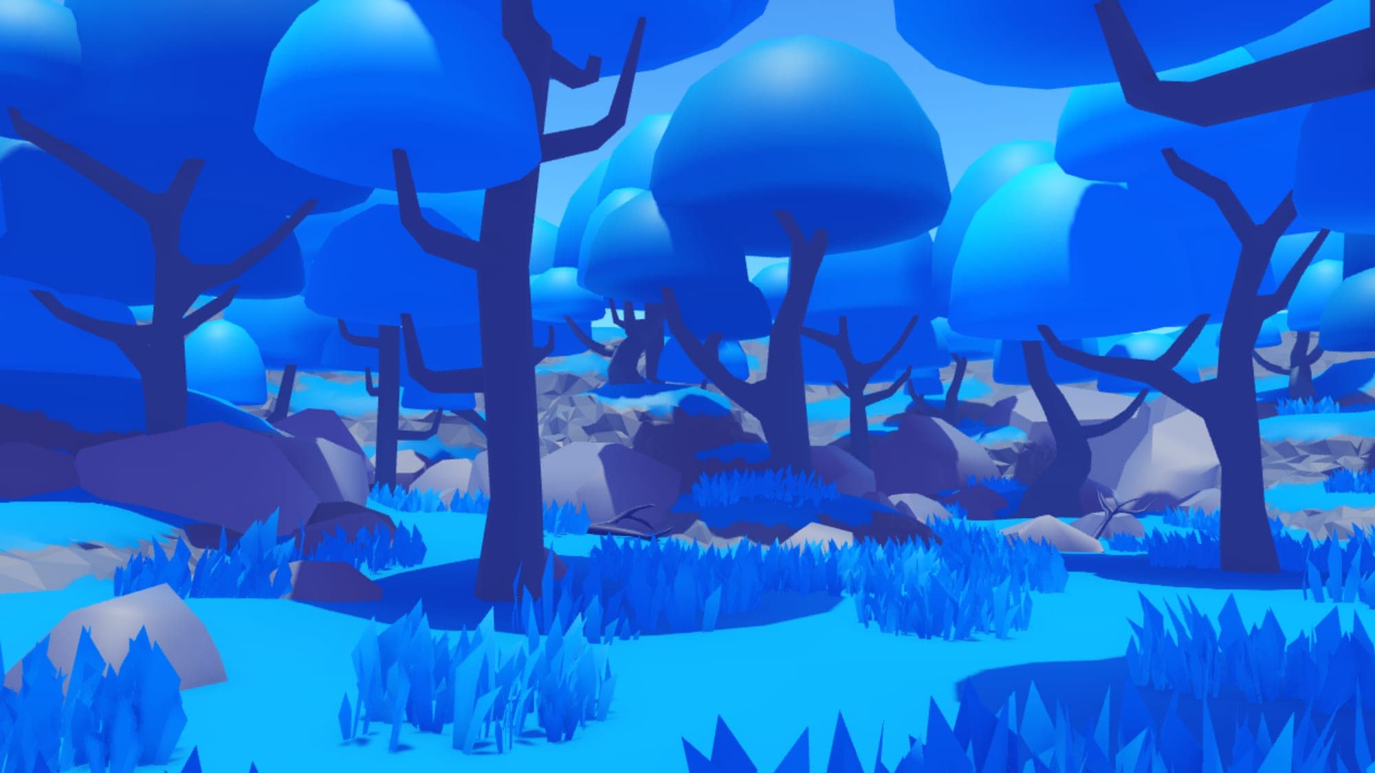 Low Poly Blue Forest Pack π΅