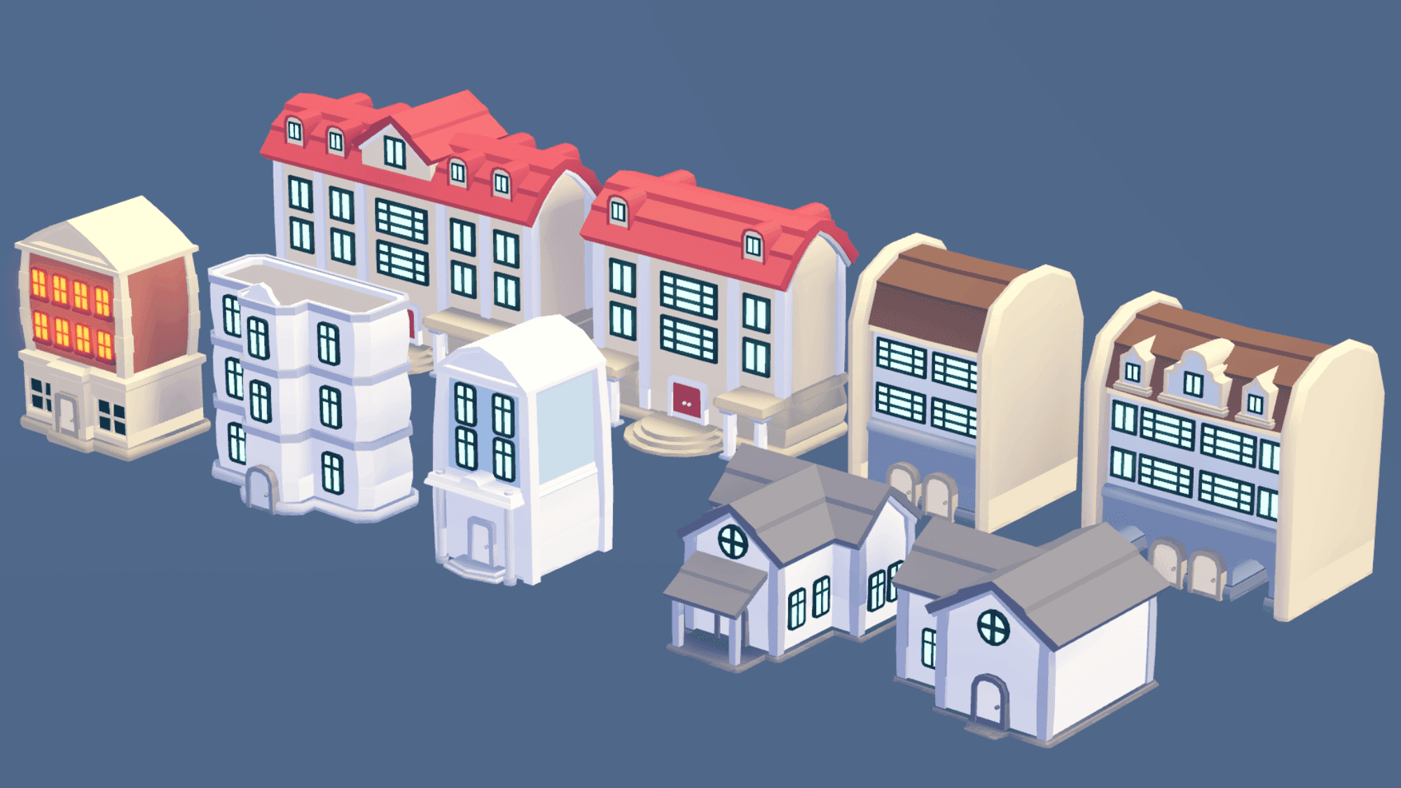Low Poly Town Building Pack ποΈ